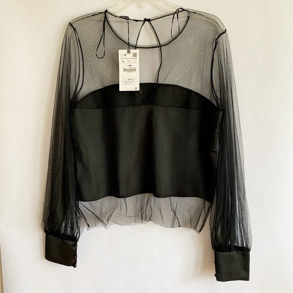 NEW WITH TAGS: Zara Top - Size Large - Picture 2 of 3